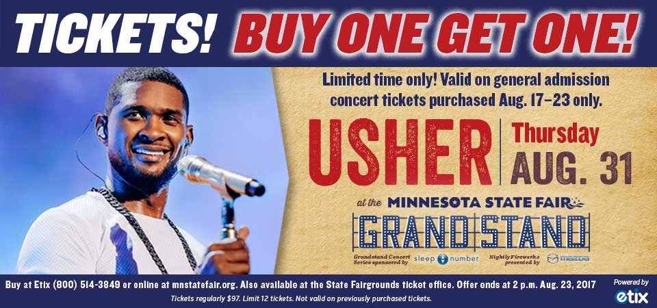 deal on usher tickets at state fair