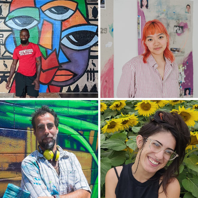 All four artists featured for this year's Joyful World Mural Park